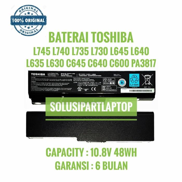 Original Baterai Toshiba Pa3817 L740 L745 L745D L775
