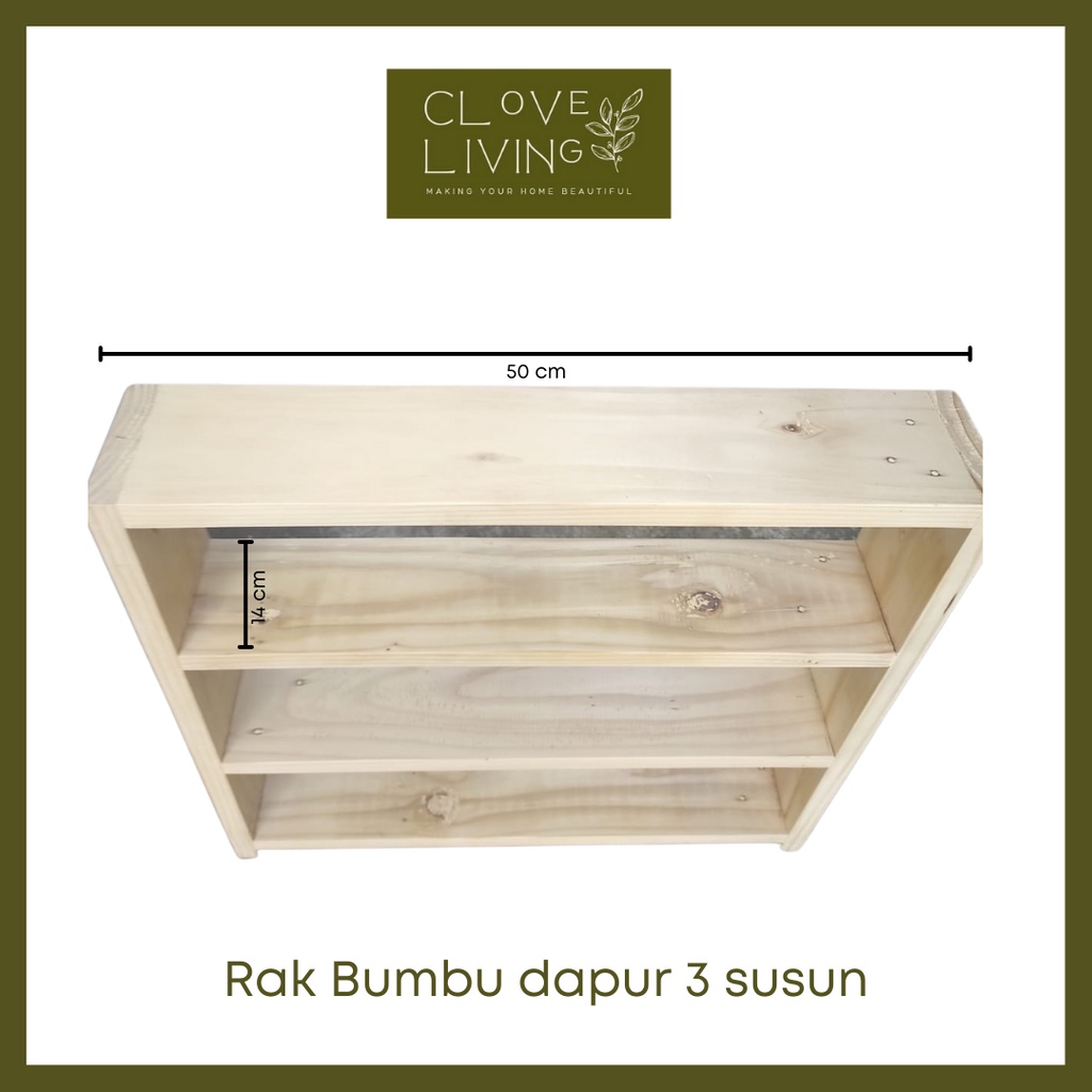 RAK KAYU SERBAGUNA Rak kayu bumbu dapur Rak kayu Mainan anak Rak Tanaman Rak kaktus Rak Kayu Jati Be