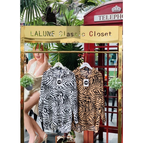 KEMEJA LALUNE ZEBRA COLORS 100% ORIGIBAL IMPORT BANGKOK
