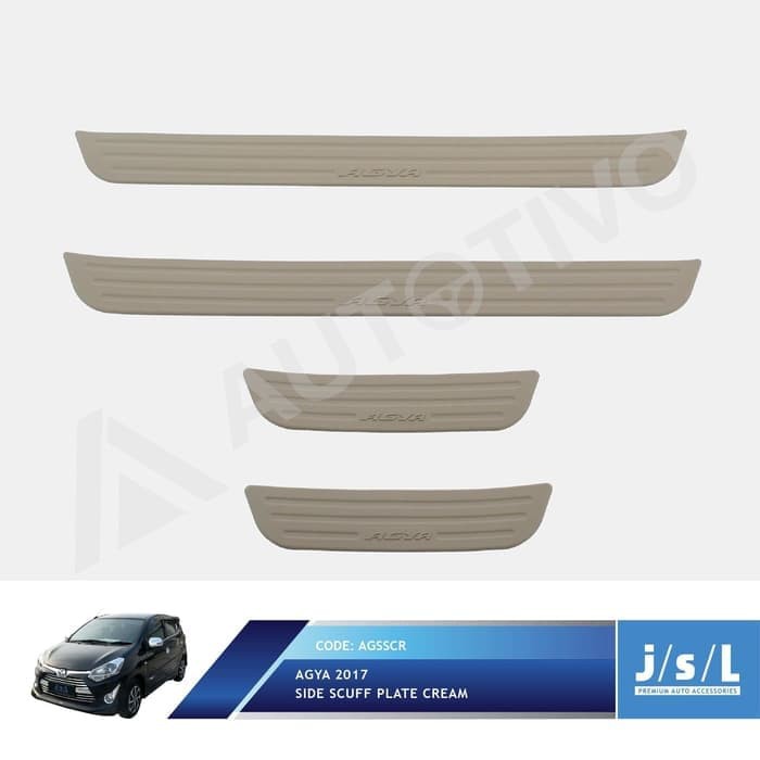 Sill Plate-Pijakan Kaki New Agya 2017 Samping Cream-Krem