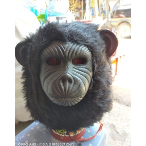 topeng monyet / topeng bulu / Topeng monyet / kostum monyet kera gorila / Topeng Monyet Mainan Anak 