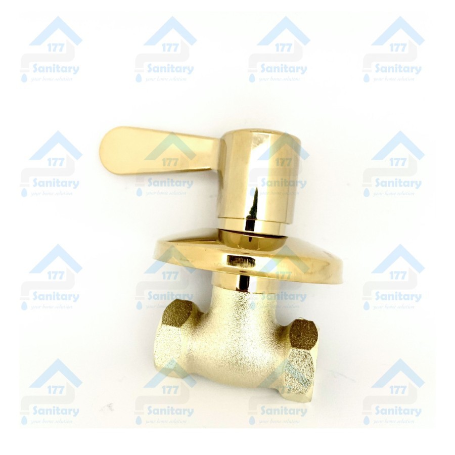 Stop Kran Tanam Antik Gold - Kran Keran air Valve Wall Shower Tembok Minimalis