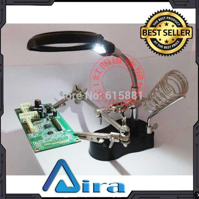 Kaca Pembesar Alat Pegangan Solder Helping Hand alat servis hp