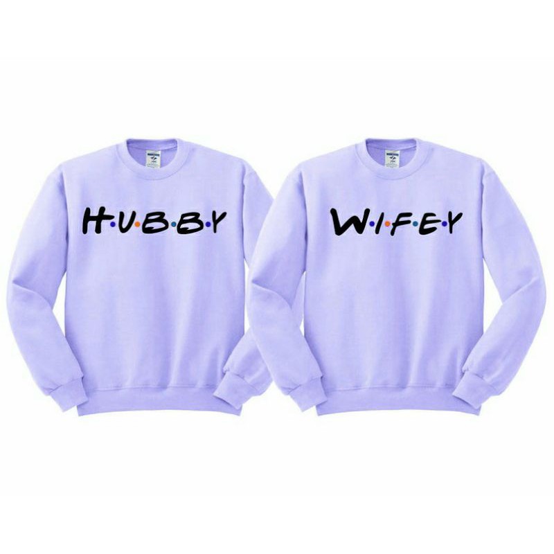 S - XXXXXL(6XL) WIFEY HUBBY Sweatshirt Justin Bieber and Hailey BIGSIZE OVERSIZE Love Couple Sweater Crewneck Match Boy Girl