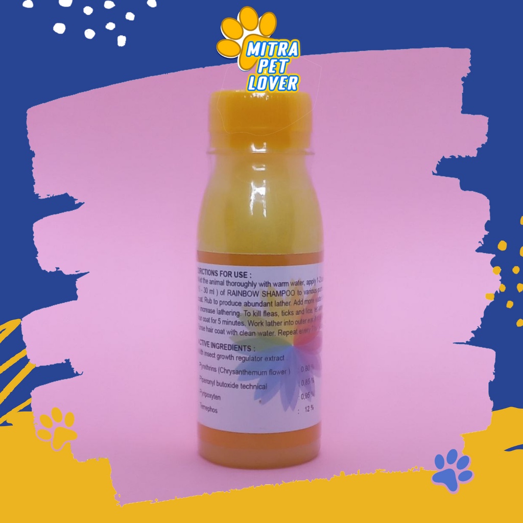 SHAMPO ANTI KUTU HAMSTER - RAINBOW H SHAMPO 100 ML - BULU BERSIH LEMBUT WANGI BASMI KUTU CAPLAK JAMUR - MENGHALUSKAN LEMBUTKAN BULU - SAMPO - MURAH GARANSI KUALITAS ASLI ORIGINAL - PET ANIMAL TAMASINDO OBAT KESEHATAN &amp; VITAMIN TERNAK HEWAN MITRAPETLOVER