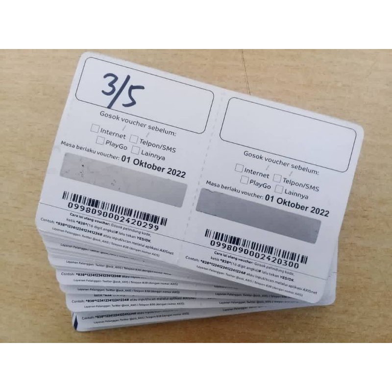 Voucher Axis Mini 3GB 5 Hari Nasional