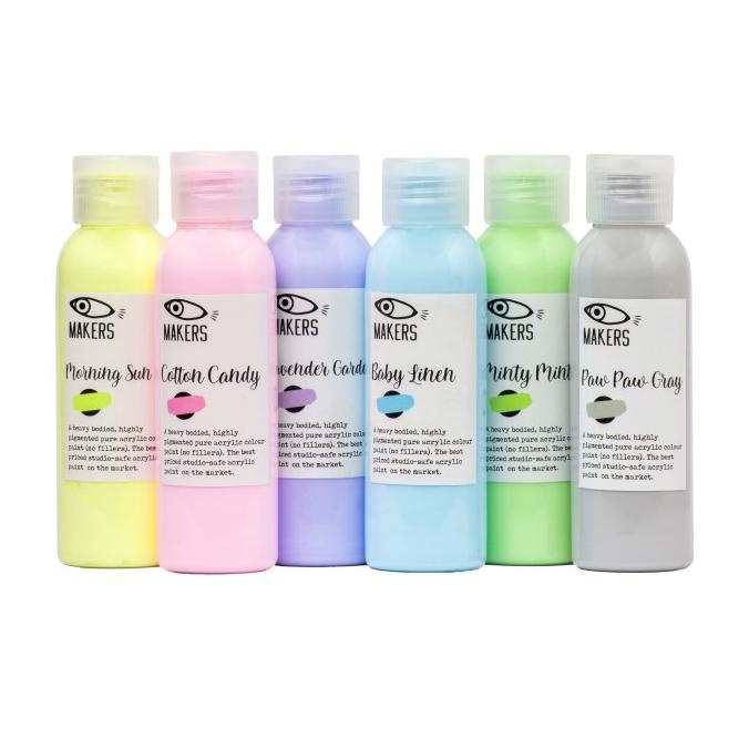 

Paket Cat Lukis Akrilik - Pastel Colors for ceramic, pouring & fabric ---READY---