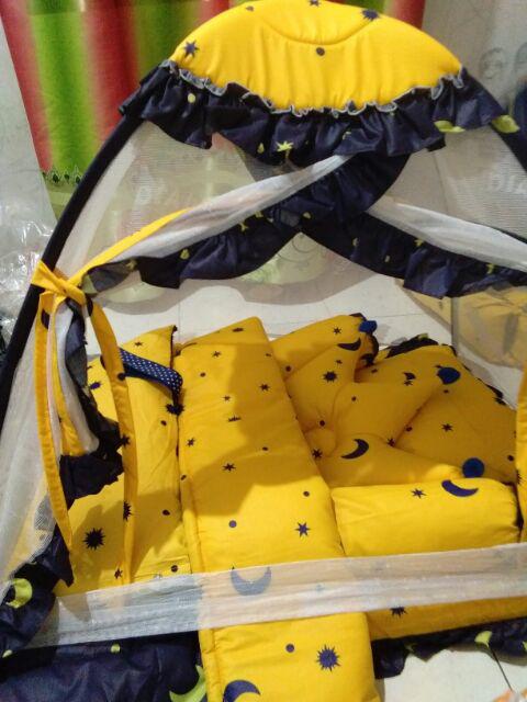 5. Matras Bayi Lembaran Ukuran 65*95cm Paket5.2l(matras+2guling+1bantal Petak+1bantalcrown+bedcover)