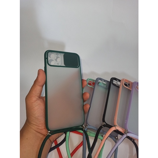 (PAKET) IPHONE X/XS/11 PRO/11 PRO MAX Case Dove Candy Tutup Lensa Kamera Dan Tali Panjang + Temperred Glass Nero