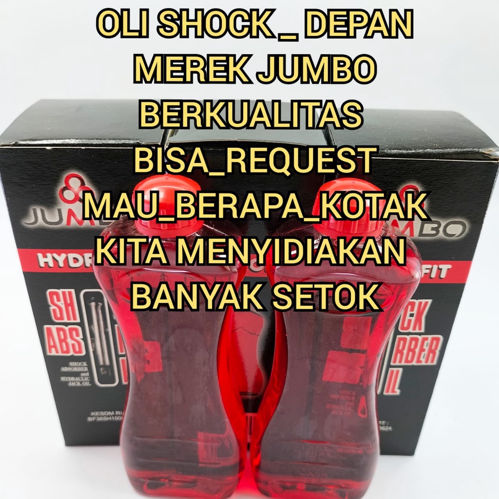 Oli / minyak shock Jumbo 1 kotak isi 2 botol sock SIAP DI PAKE KUALITAS JANGAN DI RAGUKAAN LAGI SUDA
