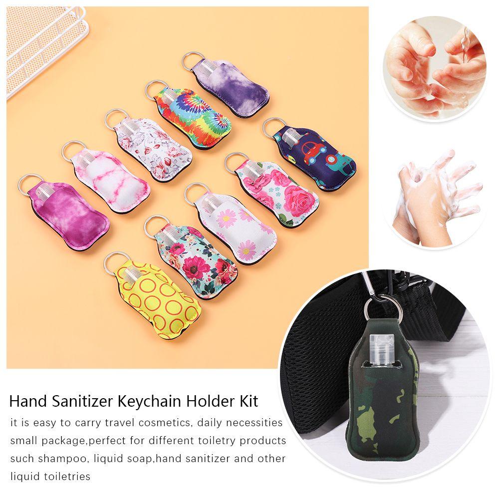 R-flower Hand Sanitizer Dengan Gantungan Kunci Carrier Sub-Botol Flip-Top Reusable Bottles Travel Bottle