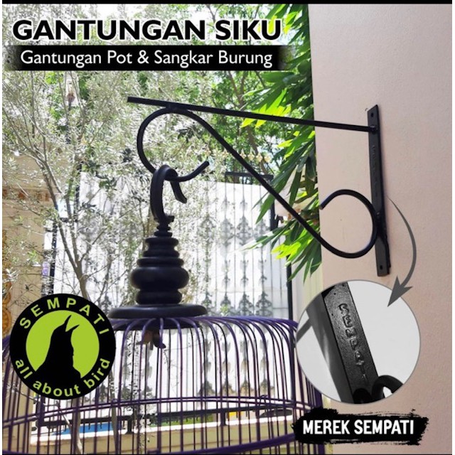 GANTUNGAN SANGKAR BURUNG GANTUNGAN POT BUNGA RAK DINDING KECIL