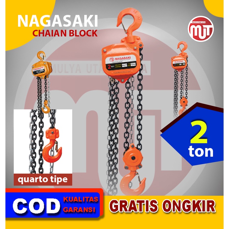 NAGASAKI CHAIN BLOCK TAKEL 2 ton 3 mter