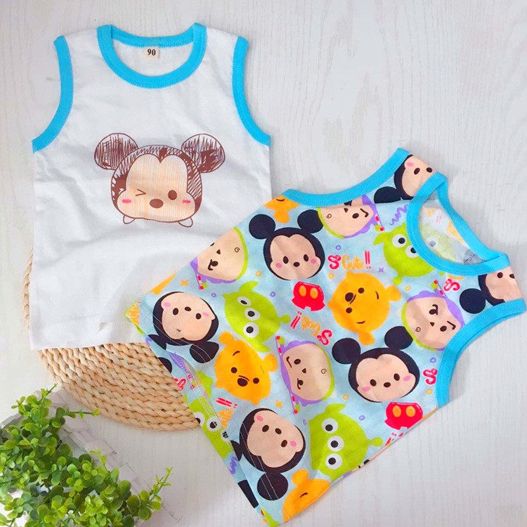 Baju Anak Singlet Tsum Tsum Minnie Mickey 1 Set