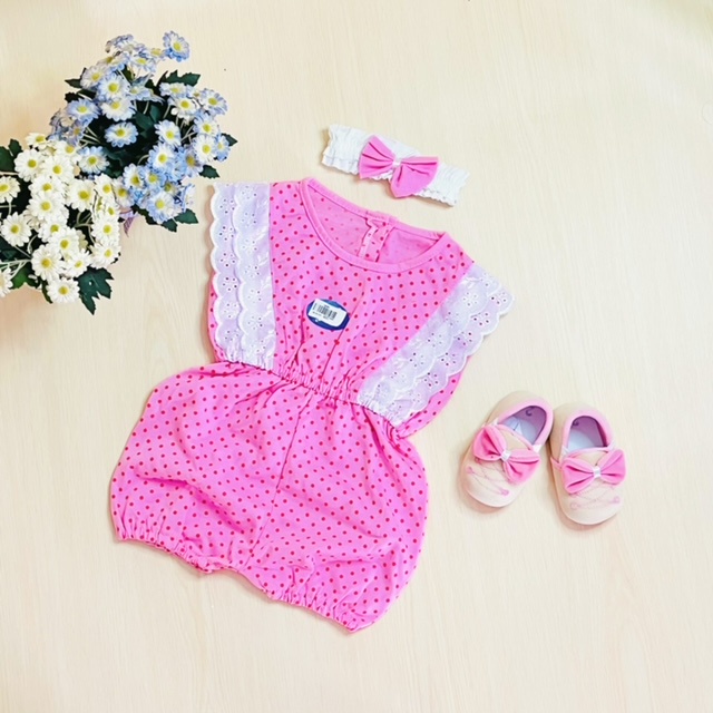 Jumpsuit Fashion Bayi Set Bando Murah Meriah Modis