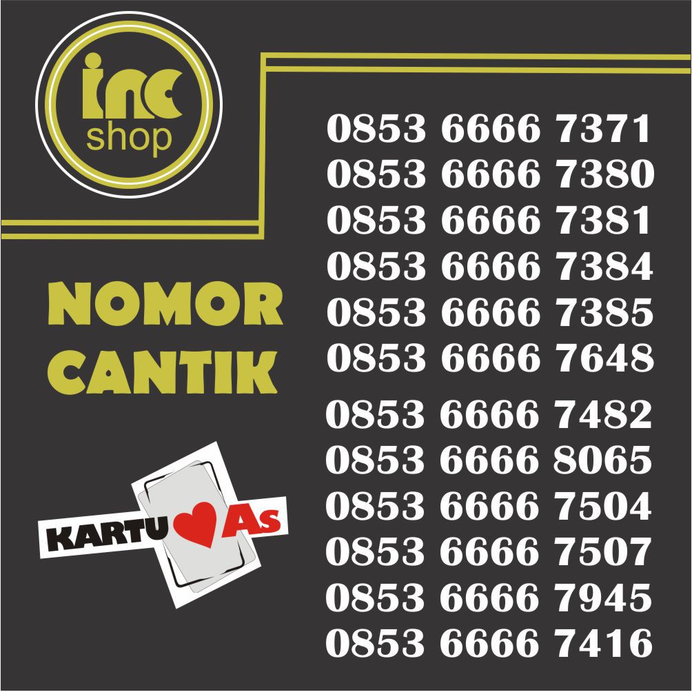 Nomor Cantik Quarted 6666 AS - Perdana As - Nocan