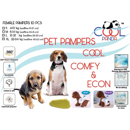 Harga Econ 10 pcs untuk Female/Betina Popok Anjing/Kucing/Dog/Cat Diapers/ Pampers/Popok