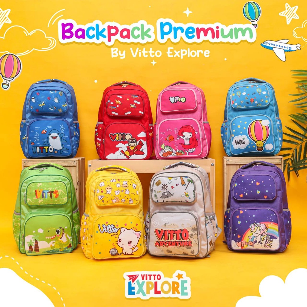 Tas sekolah anak Backpack Premium Vitto