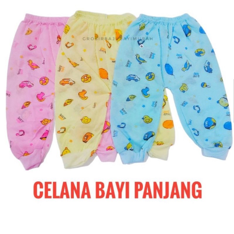 1 LUSIN celana panjang bayi buka warna