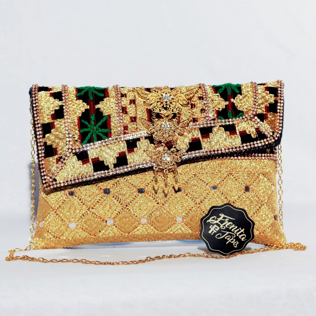 [BISA COD] Clutch Tapis Lampung Matakibau Bintang Hijau S M L