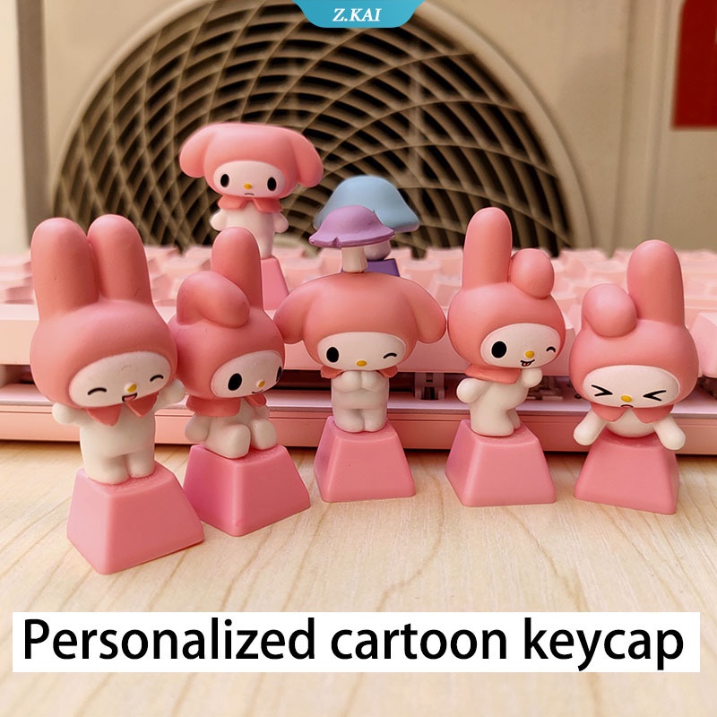 Keycap Pbt Handmade Motif Kartun My Melody Warna Pink Untuk Dekorasi Keyboard Mekanik