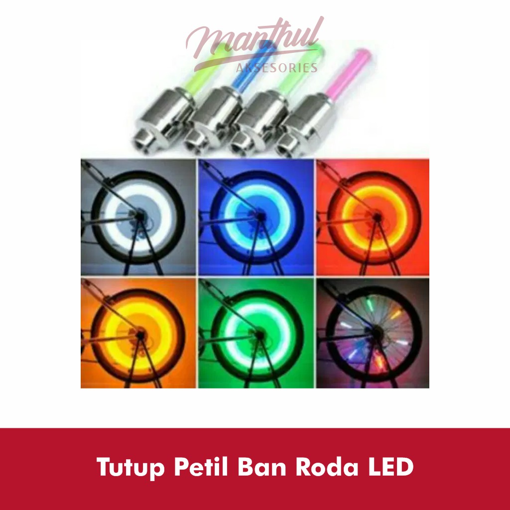 Tutup pentil lampu led roda ban sepeda dan motor