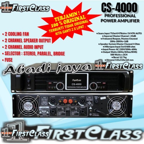 power amplifier firstclass cs4000 cs 4000 firstclass original