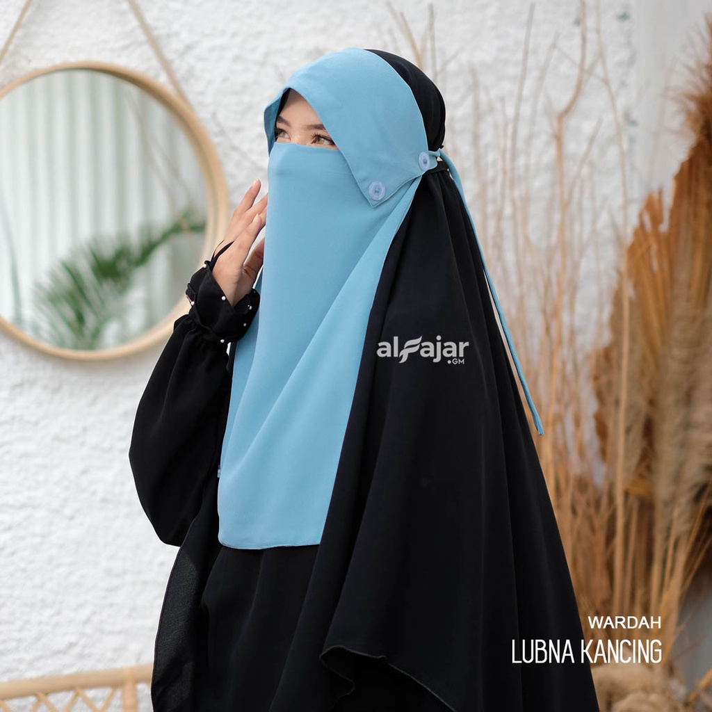 Cadar Niqab Tali Poni Cantik Kekinian Lubna Kancing Ceruti Babydoll by Alfajar Griya Muslim