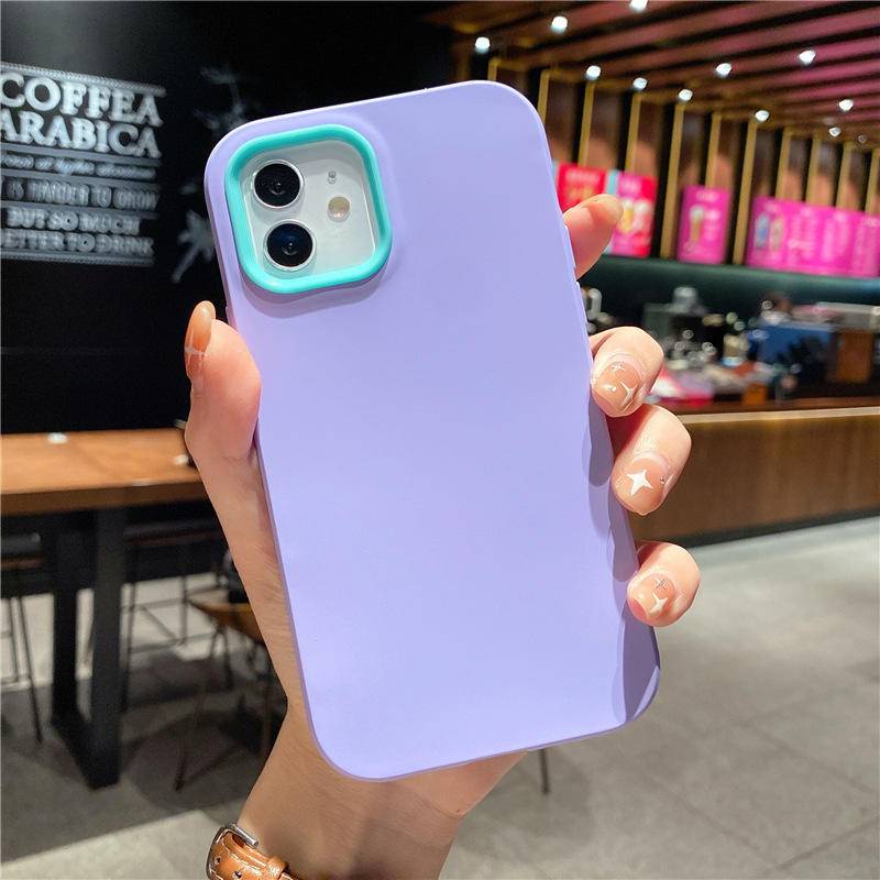 3 In 1 Soft Case Silikon Warna Permen Untuk Iphone 13 12 11 Pro Max X Xs Max