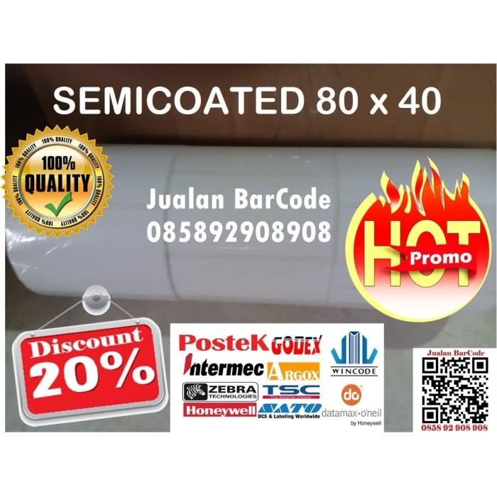 

STIKER LABEL SEMICOATED 80x40 | 80 x 40 ISI 1000 PCS CORE 1 INCH