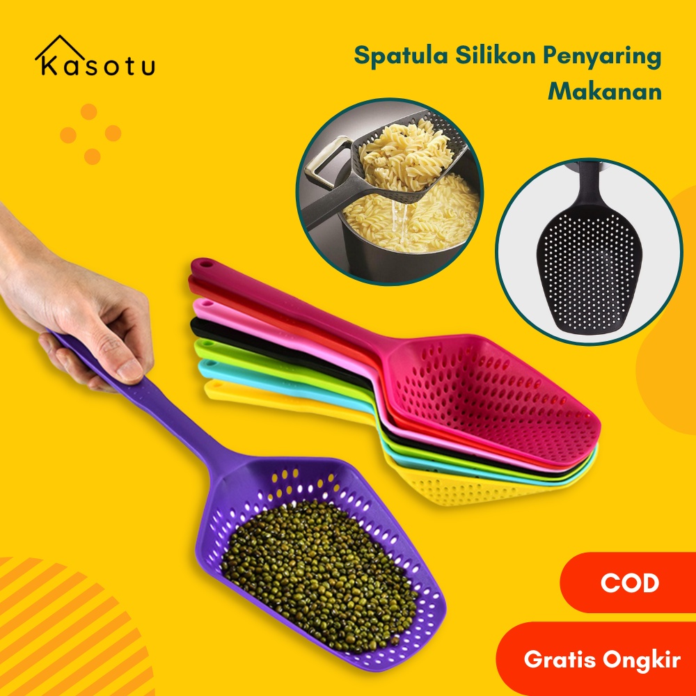 Alat Perlengkapan Dapur Spatula Sodet Set Masak Plastik Silikon Tahan Panas Anti Lengket Teflon Gaga