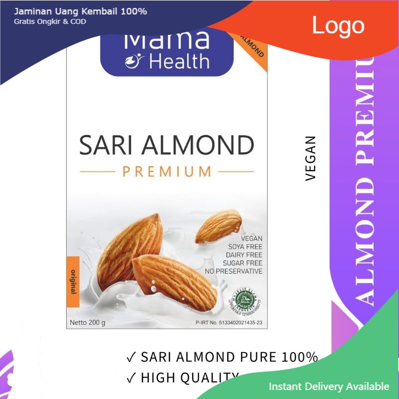 

Mama Health Sari Almond Premium 200 gr Vegan & Vegetarian