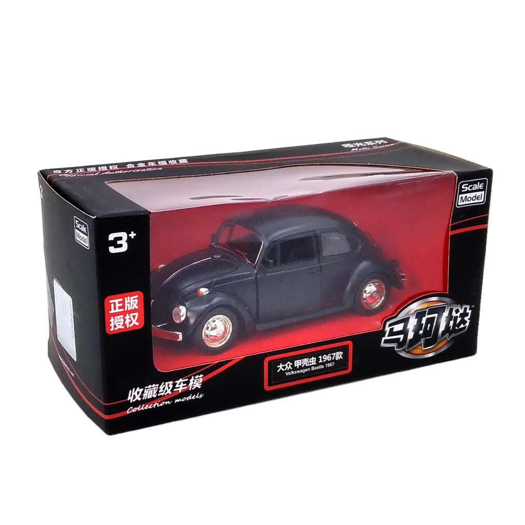 Huadawei Volkswagen Beetle 1967 Hitam Diecast Mobil 1:36