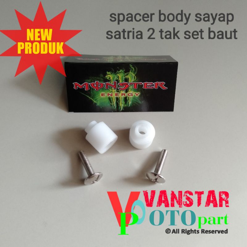 spacer sayap satria lumba hiu 2 tak sesuai foto