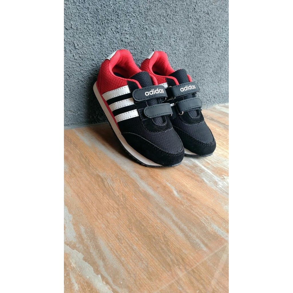 SEPATU SPORT ANAK ADIDAS NEO CITY RACER MERAH/HITAM promo 22 5