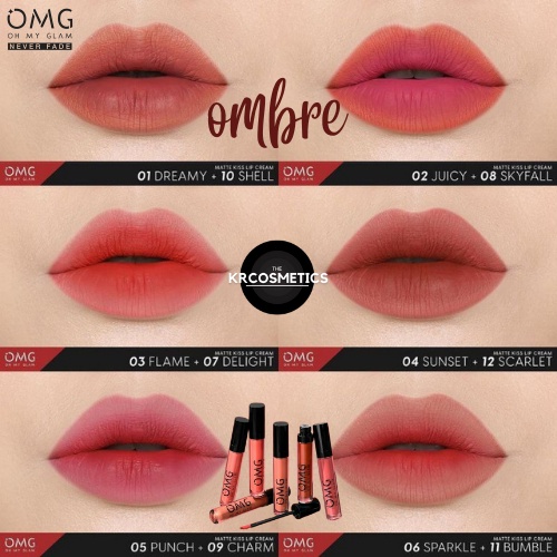 OMG OH MY GLAM Paket Ombre Lipcream matte 2 pcs