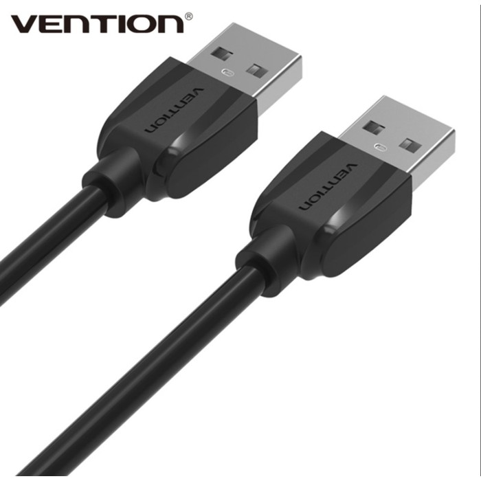 Vention  A43 1M  Kabel Extension USB 2 0 Male to Male   Hitam