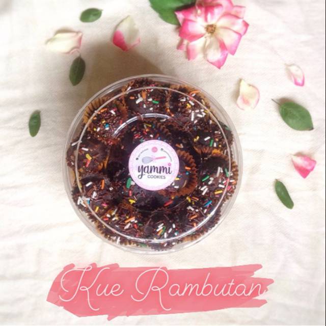 

Kue rambutan (kue coklat )