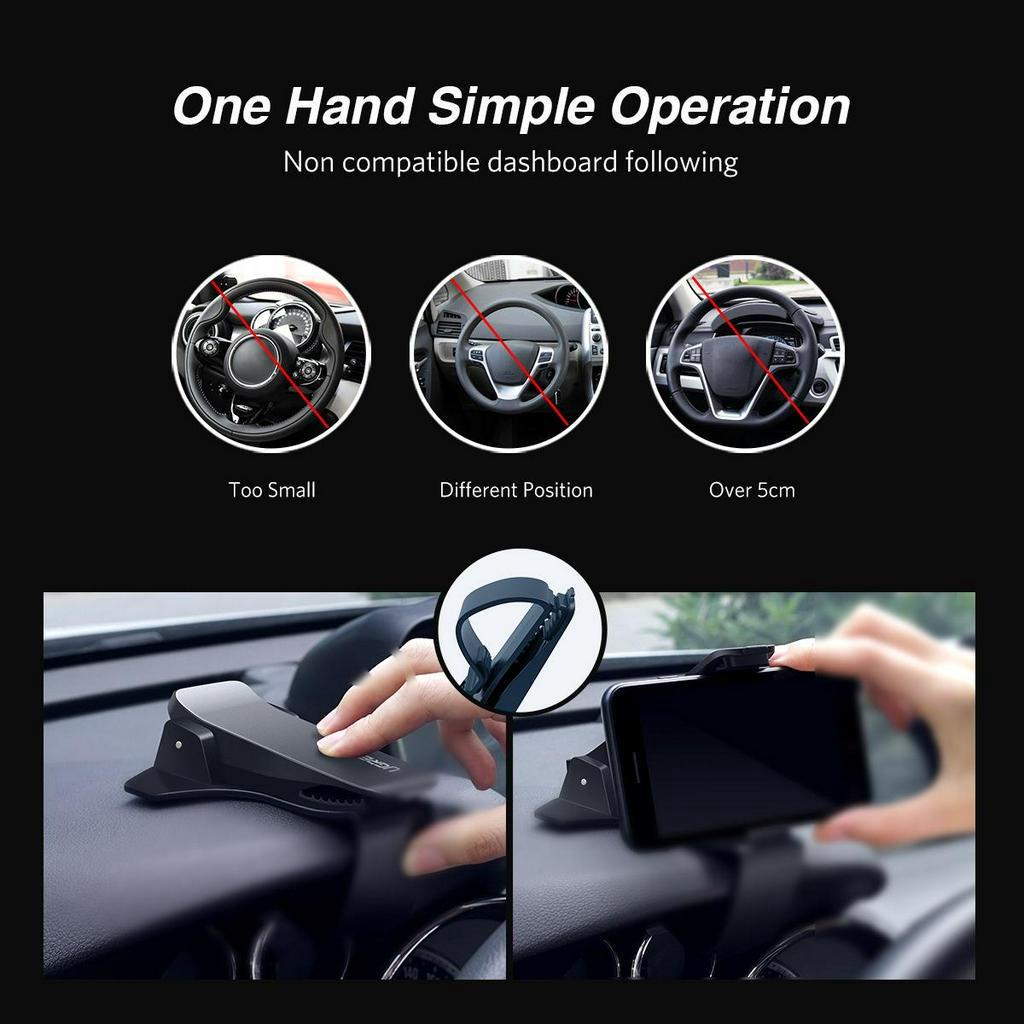UGREEN Car Phone Mount HUD Design Dashboard Edge Car Phone Mount Holder Cardle for Safe Driving fit