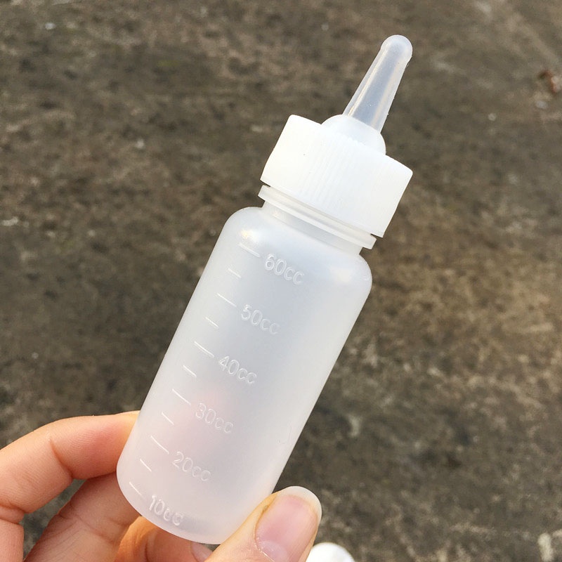 60Ml Botol Silikon Hewan Peliharaan Dot Kucing Botol Susu Anjing Kitten Perlindungan Dan Keamanan Lingkungan - AG2