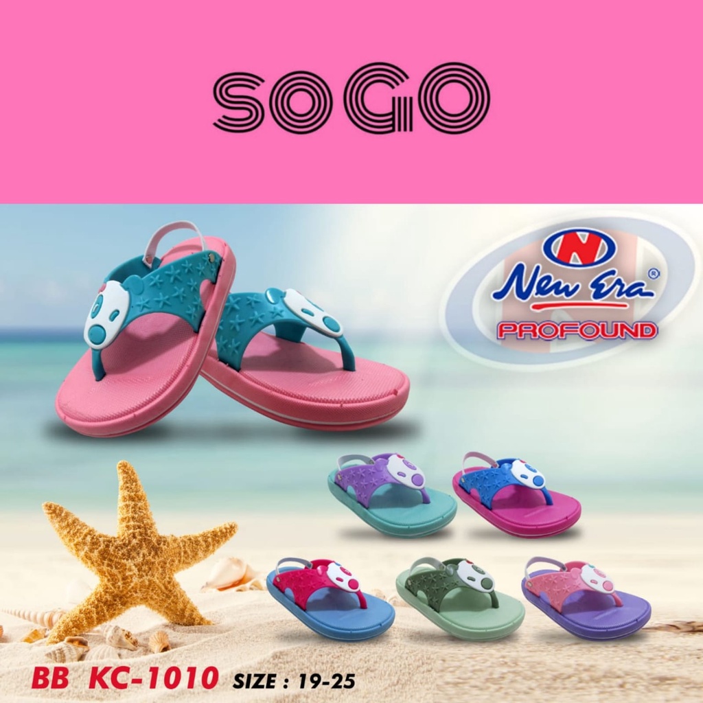 sogo NEW ERA BB KC 1010 Sandal Japit anak Sandal Tali Karet Belakang Original Karakter Snopy