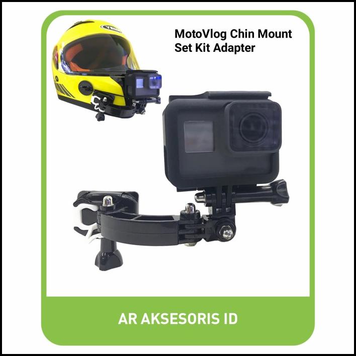 Motovlog Chin Mount Set For Action Camera Gopro Etc