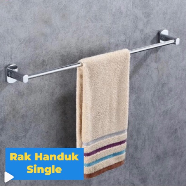 Rak Handuk Dinding / Towel Bar Single / Gantungan Handuk 9824