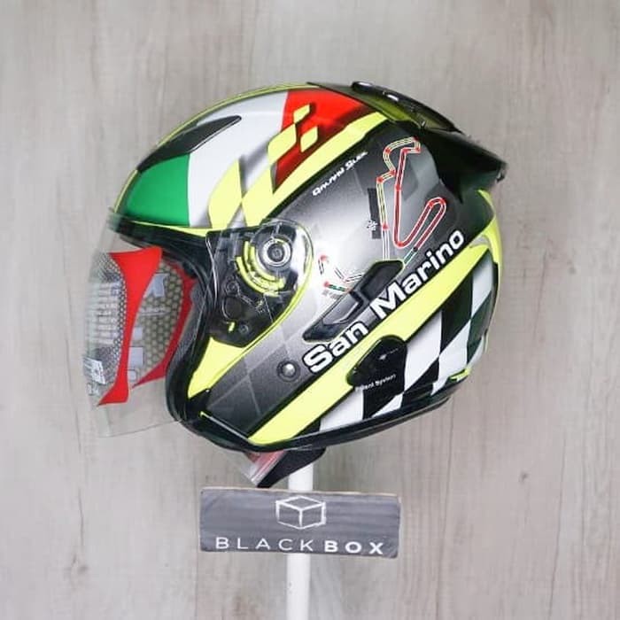 KYT Galaxy Slide San Marino Sanmarino GP Race Yellow Fluo Black