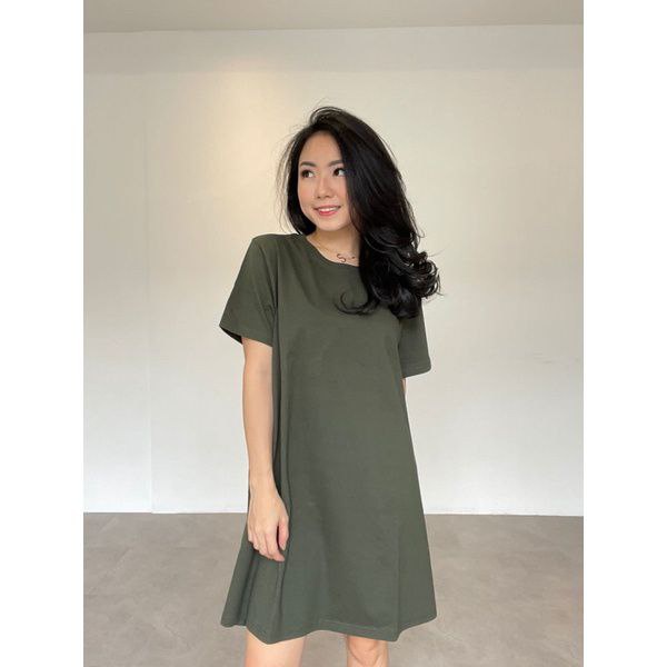 Jaya.Co Basic Dress Midi Cotton Combed Good quality