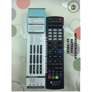 Remot Remote TV Polytron Cinemax Bazzoke XCEL multi 1890 tanpa setting grade ori