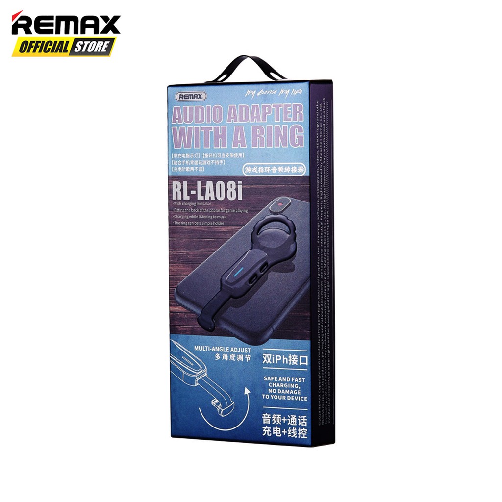 Remax RL-LA08i Audio Adapter With Ring Garansi Resmi / Audio Adapter iPhone