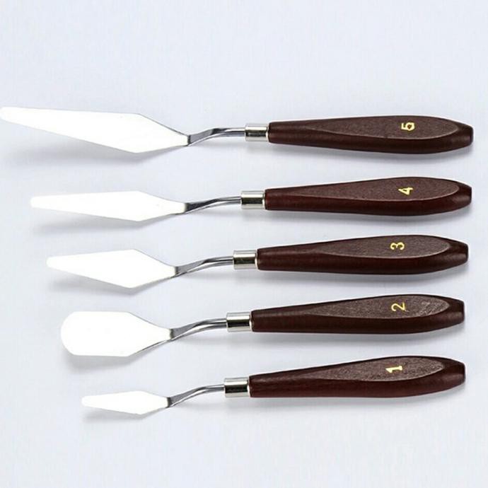 

Terbaru! Painting Knife Set. 5 Pcs. / Pisau Palet. / Pisau Lukis. Terpercaya