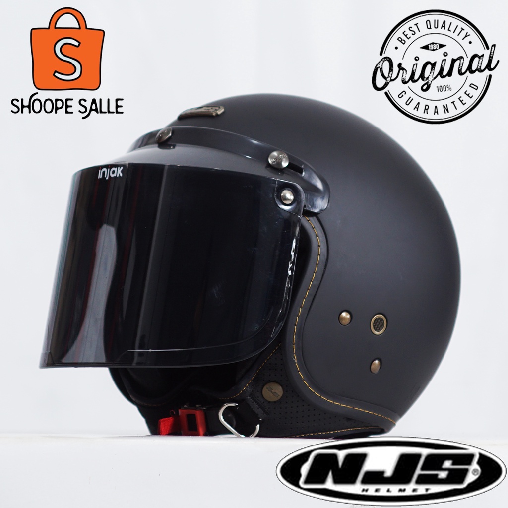 HELM BOGO NJS NR80 I HELM BOGO RETRO I HELM NJS RETRO + KACA INJAK DATAR