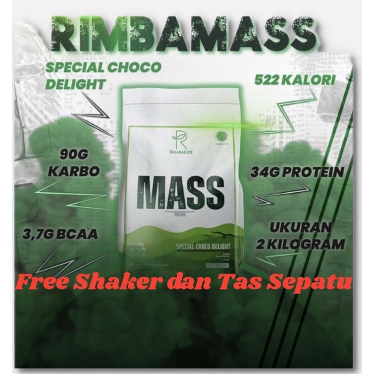 Rimbalife Rimba Mass 900gram 2lbs 2kg 4.4lbs Gainer RimbaMass Penambah Berat Badan Bulking